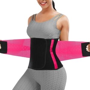 Women's Pink and Black Waist Trainer